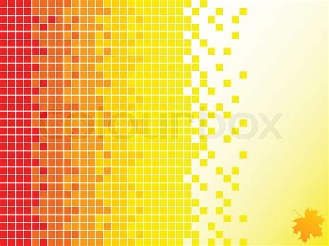 Autumn Background With Pixels Stock Vector Colourbox
