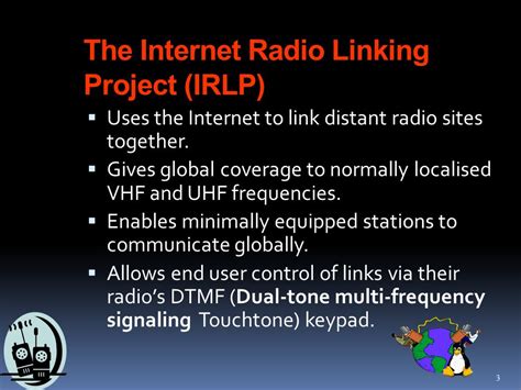 1 The Internet Radio Linking Project Presented By Glenn Maclean Wa7spy
