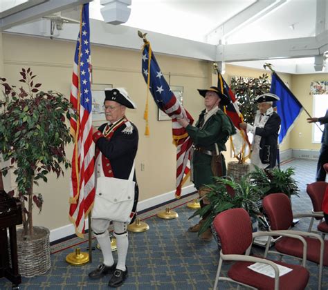 Luncheon Has Spb Flag By 1812 Society Carried By President Hartman