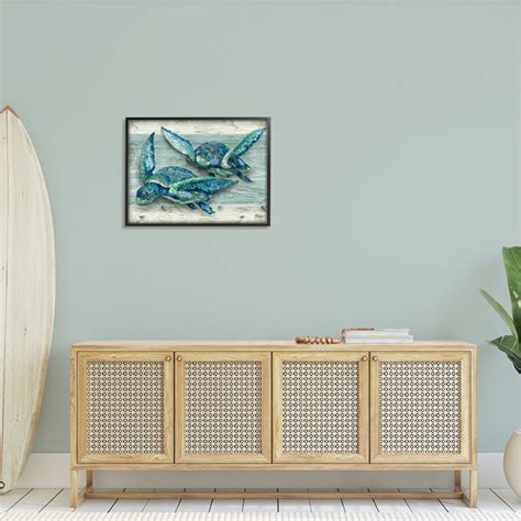 Highland Dunes Northpoint Sea Turtles Sealife Framed On Wood By Paul