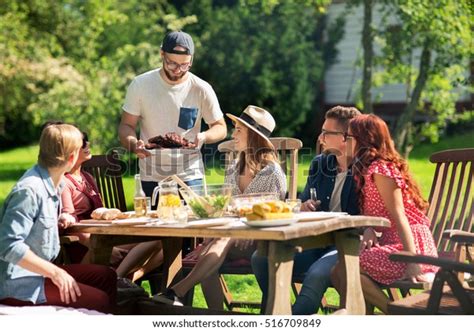 Leisure Holidays Eating People Food Concept Stock Photo 516709849
