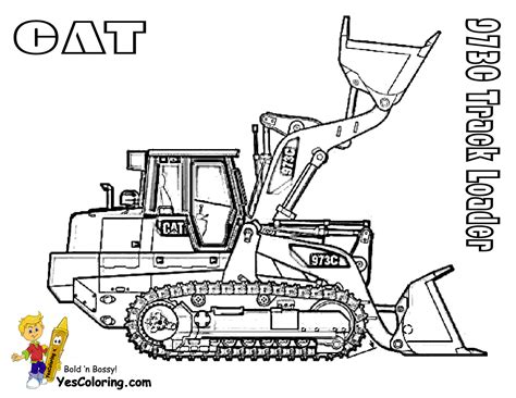 Digging Free Construction Coloring Pages | Excavator Coloring|