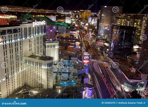 Las Vegas Nightlife Along The Famous Strip Editorial Photo