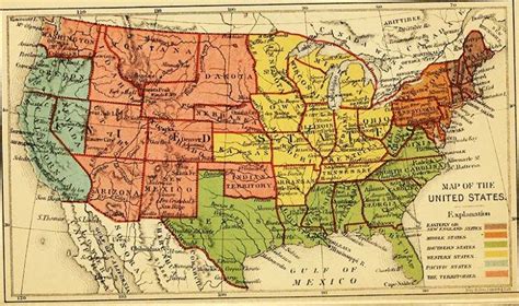 Wonderful Vintage Maps Of The United States Copyright Free Picture