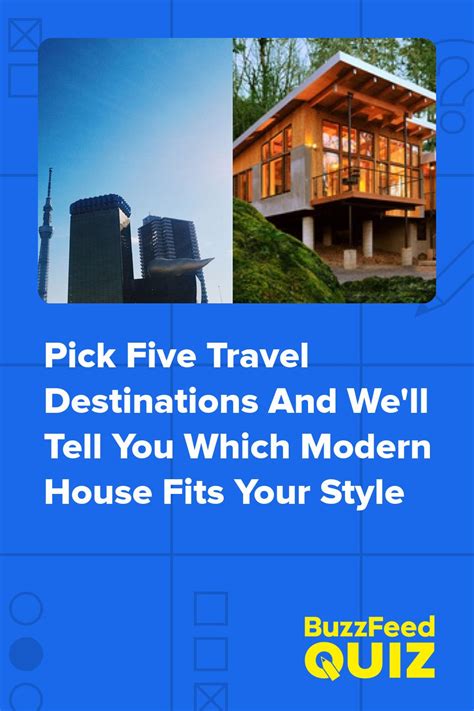 Pick Some Travel Destinations And Well Reveal Which Modern House You