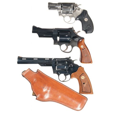 Three Double Action Revolvers A Colt 38 Sf Vi Double Action Revolver