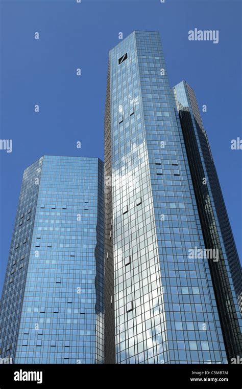 Deutsche Bank Headquarters In Frankfurt Main German Bank Twin Towers