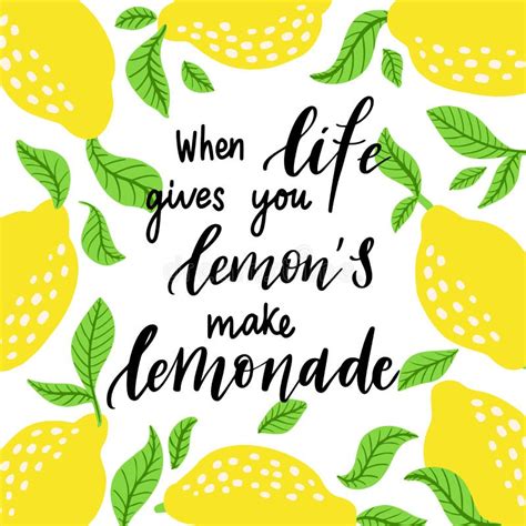When Life Gives You Lemons Make Lemonade Hand Drawn Typography Poster
