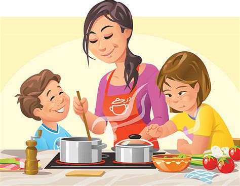 1 300 mother daughter cooking stock illustrations royalty free vector graphics and clip art istock