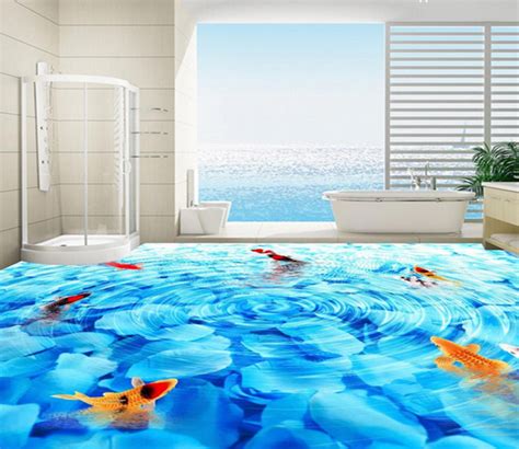 3d Petal River 087 Floor Mural Aj Wallpaper Floor Wallpaper Pattern