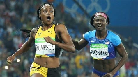 Elaine Thompson Of Jamaica Wins Women 200m In 2016 Olympics In Rio Brazil Athletisme