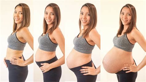 【twins Pregnancy Transformation】双子妊娠から出産、産後のお腹の変化♡妊娠12週〜35週｜アメリカ生活｜双子出産