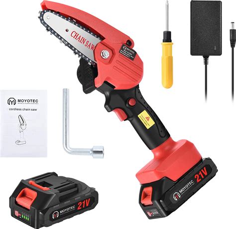 Mini Chainsaw Cordless Handheld 4 Inch Battery Powered Portable