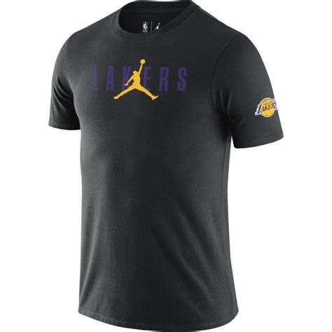 T Shirt Nba Los Angeles Lakers Jordan Courtside Statement Black Basket4ballers