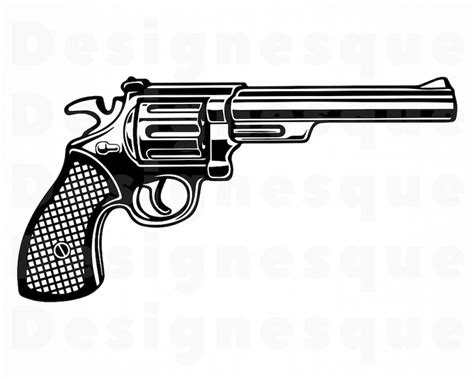 Pistol Svg Clipart Png Eps Revolver Files For Cricut Dxf Weapon Svg