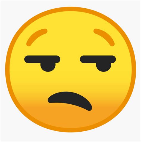 Unamused Face Icon Raised Eyebrow Emoji Png Transparent Png Kindpng