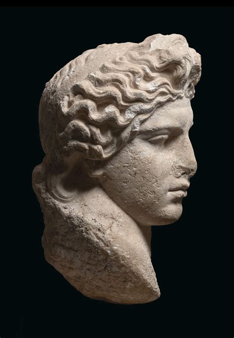 A Monumental Roman Marble Head Of Apollo Circa 1st Century Bc 1st