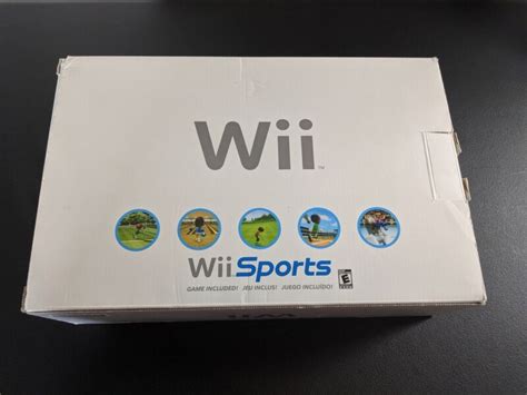 Nintendo Wii White Console System Wii Sports Bundle Complete In Box G