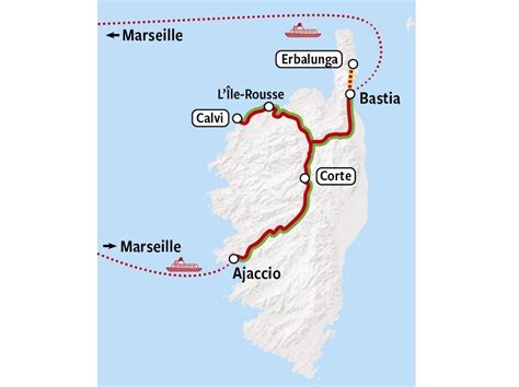 Bahnrundreise Korsika Tour Bahnreisen Frankreich Bahnreiseladen