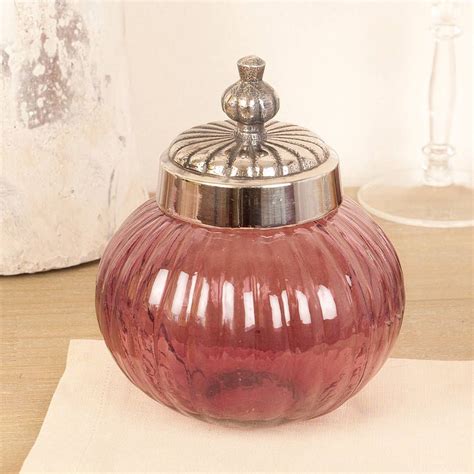 Ameythst Glass Jar With Lid By Dibor £14 Stunning Glass Jars With Lids Rustic French French