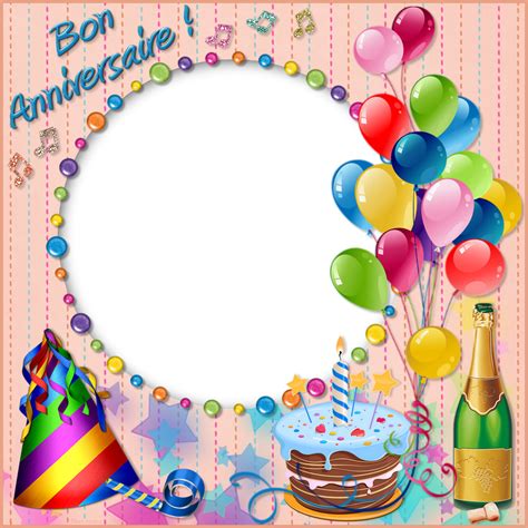 Bon Anniversaire cadre png - Birthday frame png