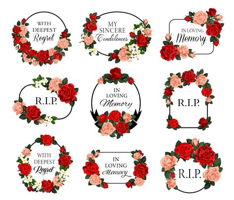 Red Rose Frame Vector Hd Png Images Funeral Frames With Red Roses