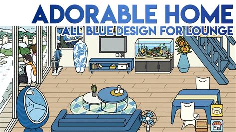 Adorable Home Lounge Blue Design For All Furnitures And Decorations