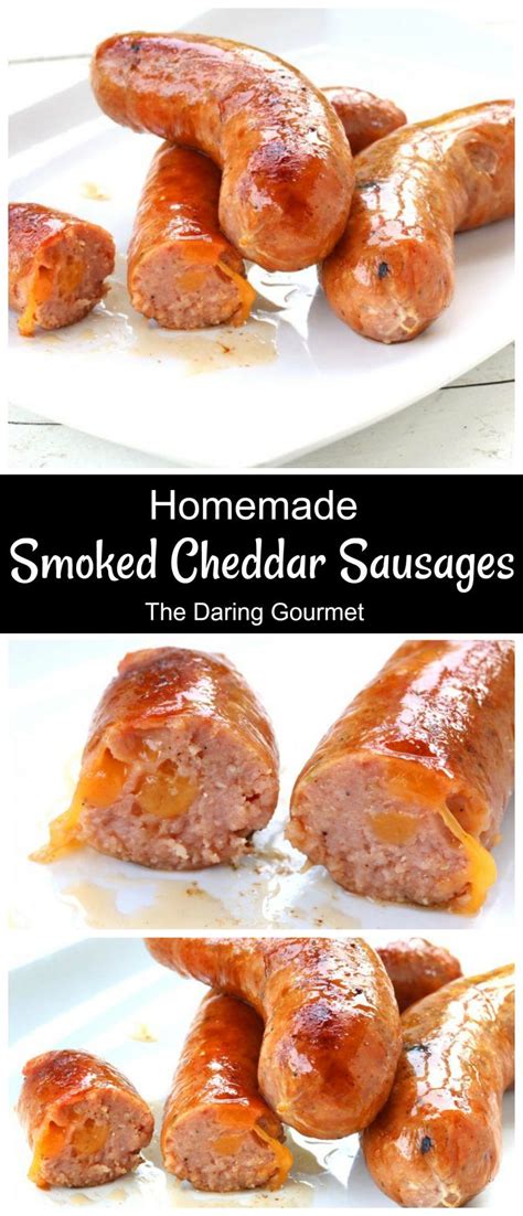 500 summer sausage seasoning, distilled water. Homemade Smoked Cheddar Sausages | Recipe | Homemade ...