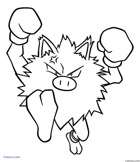 Pokemon Primeape Coloring Page Turkau Play Coloring The Best Porn Website