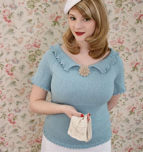 The Vintage Pattern Files 1930s Knitting Miss Dehavilland Sweater