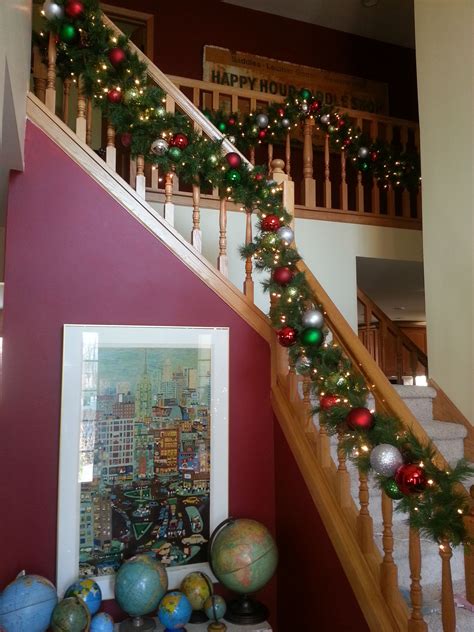 Shop our great selection of home décor & save. Christmas Holiday staircase Garland - DONE! | Weihnachten ...