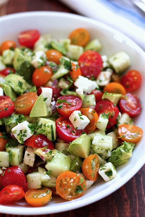Maybe you would like to learn more about one of these? Tomato, cucumber, avocado salad - Green Valley Kitchen