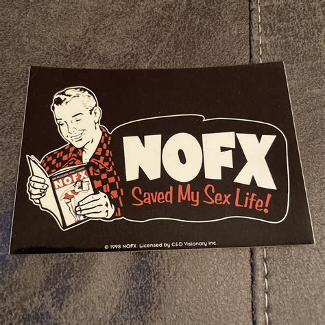 vintage 1998 nofx saved my sex life sticker decal 90s n