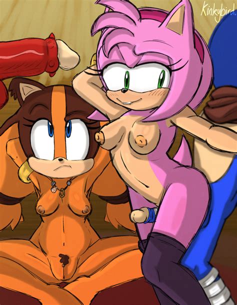 Rule 34 Amy Rose Anthro Badger Bite Biting Lip Blush Breasts Clothing