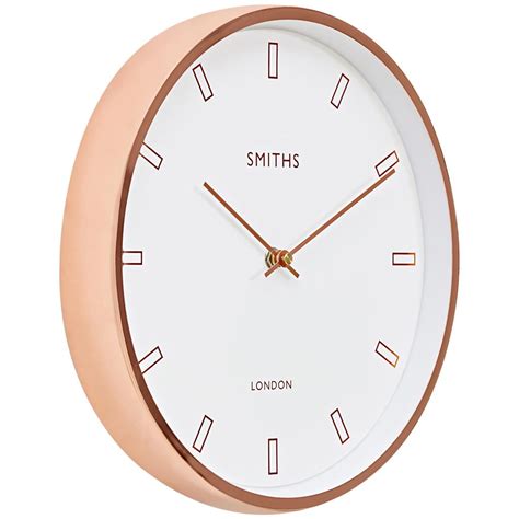 Modern Rose Gold Case White Smiths Dial Wall Clock 30cm