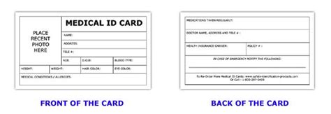 Have questions about your unitedhealthcare member identification (id) card? Medical ID Cards - emergency medical safety identification cards | Id card template, Medical ...