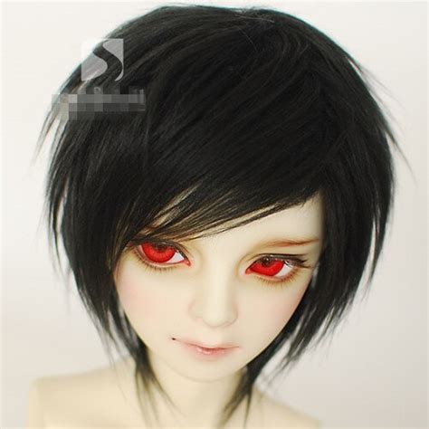 Cool Black Bjd Doll Fur Wig For Uncle 13 14 16 18 112 Full Size Doll Wig Hh25dolls