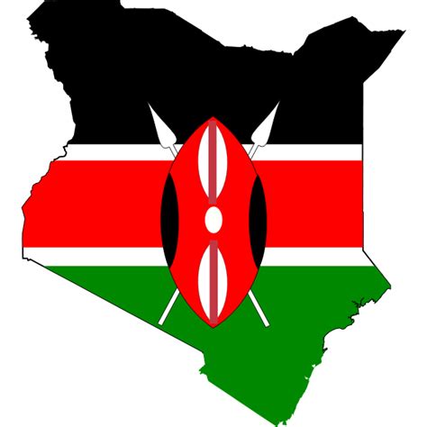 Kenya Map And Flag Free Svg
