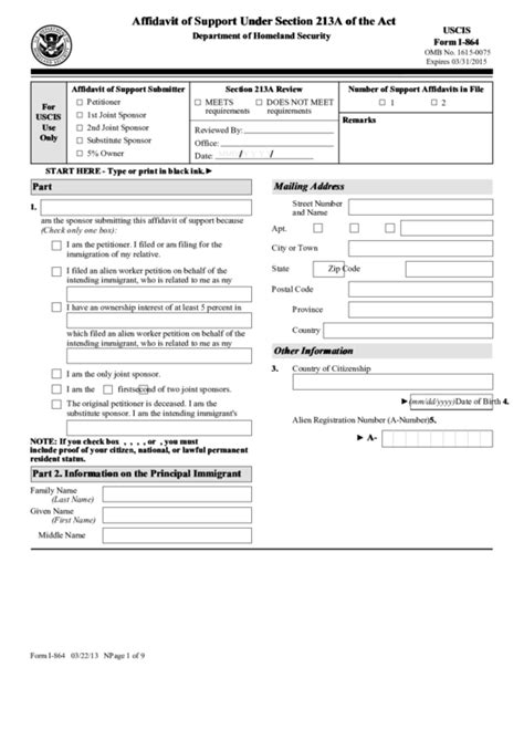 Fill out, securely sign, print or email your affidavit form zimbabwe pdf instantly with signnow. Fillable Form I-864 - Affidavit Of Support Under Section ...