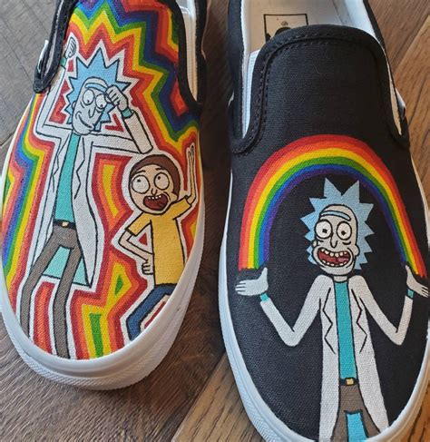 Personalizado Rick And Morty Vans Rick Y Zapatos Morty Rick Etsy