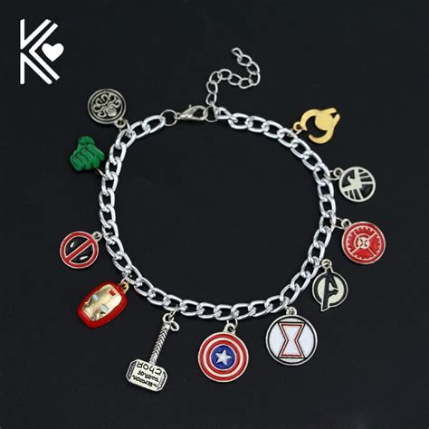 Marvel Series Avengers Charm Bracelet Superhero The American Captain