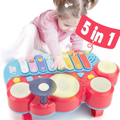 Buy 5 In 1 Baby Musical Instruments Toddler Toys For 1 Year Old Girls