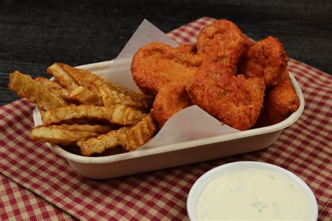 Spicy Chicken Nuggets And Bbq Fries Recipe