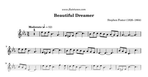 Beautiful Dreamer S Foster Free Flute Sheet Music