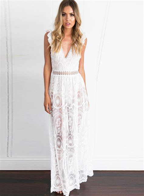 white lace maxi dress - Fashion dresses