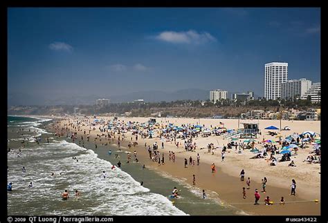 Picturephoto Santa Monica Beach In Summer Santa Monica Los Angeles