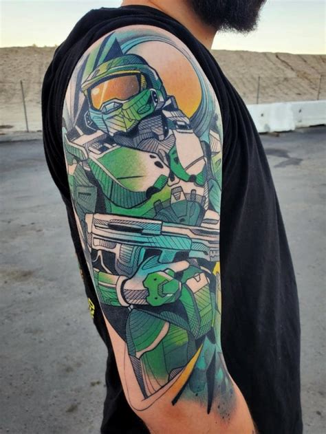 I Finished My Master Chief Tattoo Really Happy With How It Turned Out