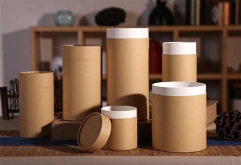 Kraft Paper Cylinders Eco Friendly Packaging Tubes Paper Tea