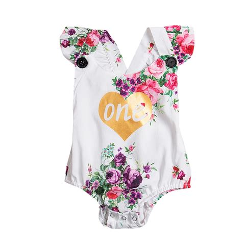 New Arrival Infant Kids Baby Girls Rompers Floral Jumpsuit Sleeveless