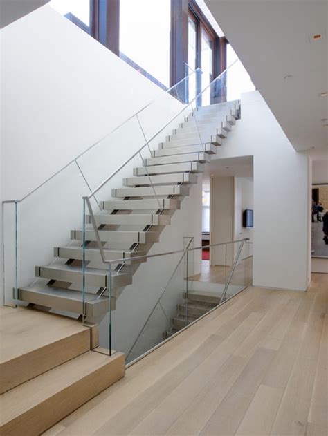 Contemporary Floating Staircase Design Ideas Remodels And Photos